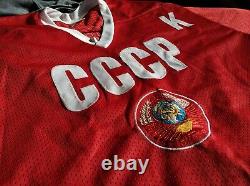 Viacheslav Fetisov #2 Urss Cccp Russian Hockey Replica Jersey Russie Brodé