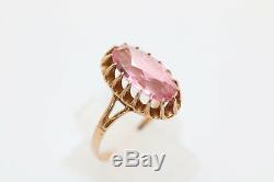 Vintage 14k 583 Rose D'or De Russie Soviétique Urss Ring, 4,69 Gr. N511g