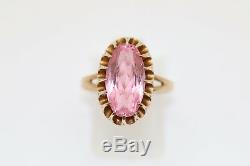 Vintage 14k 583 Rose D'or De Russie Soviétique Urss Ring, 4,69 Gr. N511g