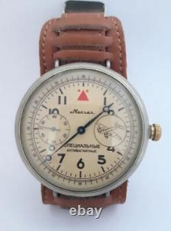 Vintage Molniya Avaitor Wrist Montre Mécanique Soviet Urss Russe Étoile Cadran Vieux