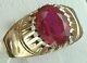 Vintage Original Soviet Rose Russe Ruby Ring 583 14k Urss, Russie Ruby Ring