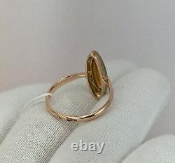 Vintage Original Soviet Russian Rose Gold Ring 583 14k Urss, Anneau D’or Russe