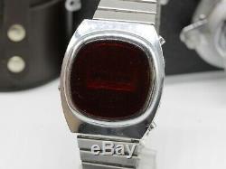 Vintage Pulsar Elektronika 1 Première Urss Russe Numérique Led Rouge Montre-bracelet