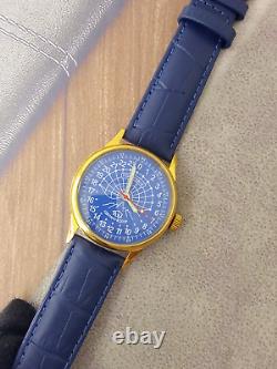 Vintage Raketa 24h Polaire Mécanique Hommes Russes Cadran Soviétique Montre Poignet URSS Rare 20