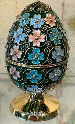 Vintage Russe Gilt 925 Argent Coloré Cloisonne Émail Egg Cup Étoile De L'ère Soviétique