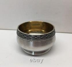 Vintage Sel russe soviétique de l'URSS en argent sterling 875 avec bain de, 39g poinçonné