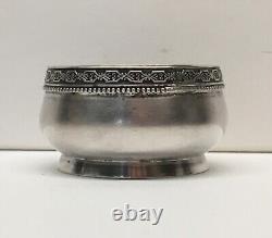 Vintage Sel russe soviétique de l'URSS en argent sterling 875 avec bain de, 39g poinçonné