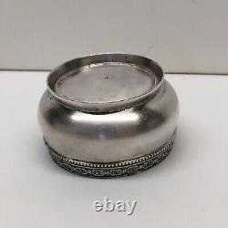 Vintage Sel russe soviétique de l'URSS en argent sterling 875 avec bain de, 39g poinçonné