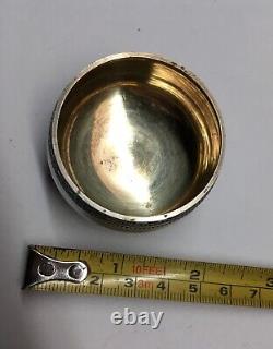 Vintage Sel russe soviétique de l'URSS en argent sterling 875 avec bain de, 39g poinçonné