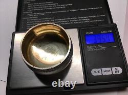 Vintage Sel russe soviétique de l'URSS en argent sterling 875 avec bain de, 39g poinçonné