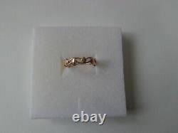 Vintage Soviet Solid Rose Gold Ring 14k 583 Star Us Taille 5.5 Urss Russe