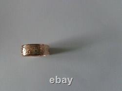 Vintage Soviet Solid Rose Gold Ring 14k 583 Star Us Taille 8,25 Urss Russe