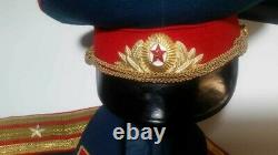 Vintage Urss C? Tunique Cérémonielle Et Cap Rang Militaire Soviétique Russe (major)