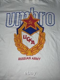 Vintage années 1980 URSS Union soviétique Umbro Armée russe S Single Stitch Grand T-shirt