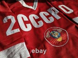 Vladislav Tretiak #20'urss Cccp Russian Hockey Replica Jersey Brodé