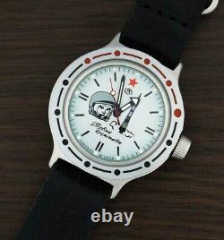 Vostok Watch Soviet Amphibia Yuri Gagarin Mécanique Urss Wrist Russe Rare 70s