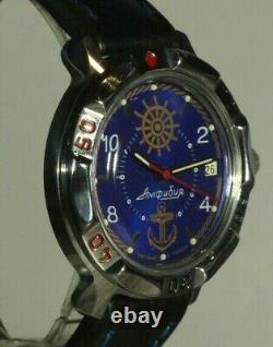 Wrist Watch Vostok Amphibia Komandirskie Calendrier Vintage Soviet Urss Russe