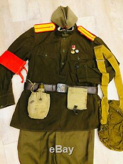 Ww -2 Ensemble Soviétique Russe Uniforme Veste Tunique + Culottes + Chapeau + Ceinture Style 1943