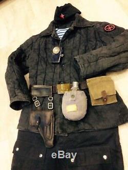 Ww 2. Uniforme Soviétique Russe. Marine Corps. Cape, Chapeau, Pantalon, Lampe De Poche