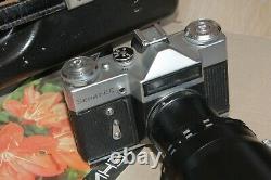 Zenit Es Photo-sniper Complete Set Vintage Urss Russe Slr 35mm Photogun Caméra